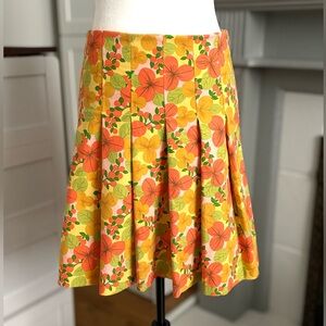 United Colors Of Benetton Floral A-Line Skirt - Orange and Yellow